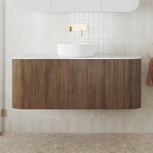Nomad 1200mm Walnut Wall Hung Single Vanity